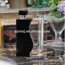 2015 classical luxury brief black and transparent pair of Crystal Glass Perfume Bottle